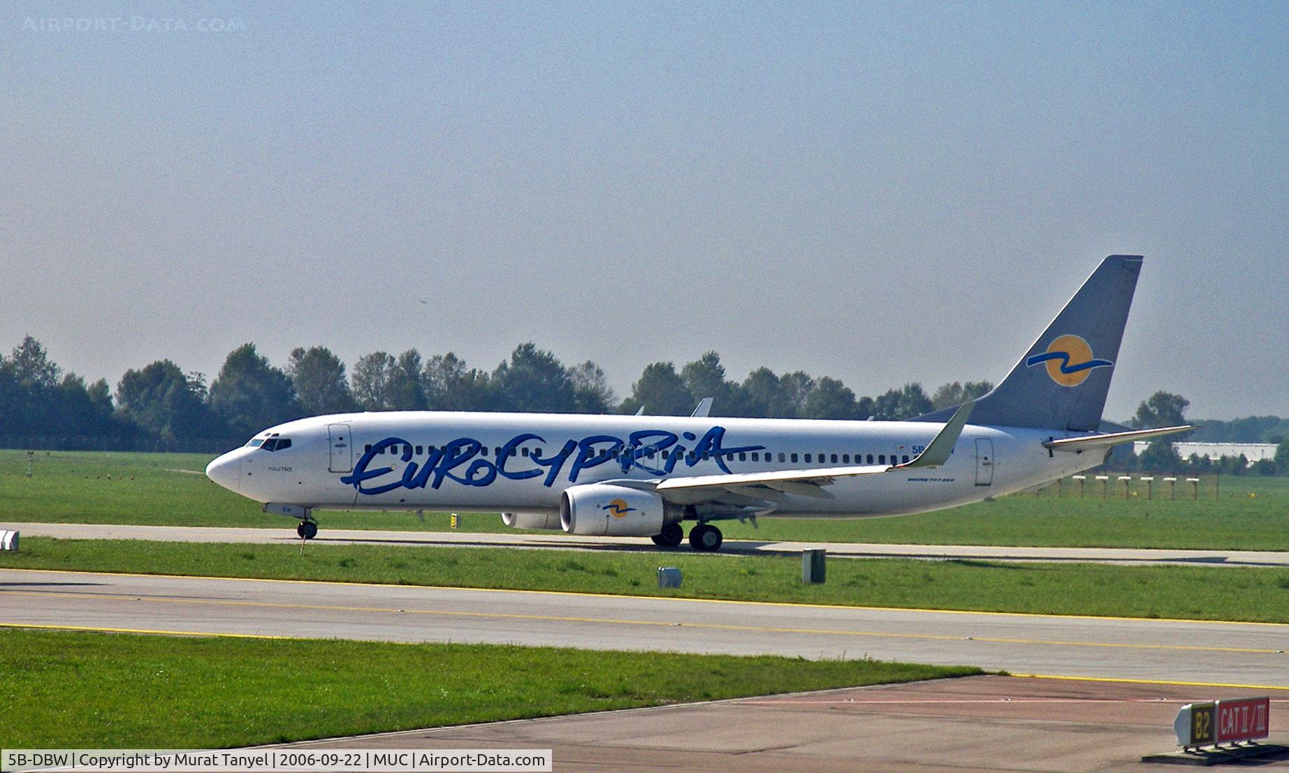 5B-DBW, 2003 Boeing 737-8Q8 C/N 30671, Taxiing at Munich Airport