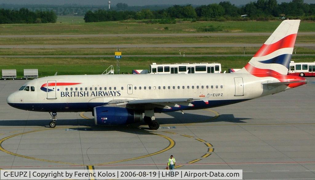 G-EUPZ, 2001 Airbus A319-131 C/N 1510, Ferihegy