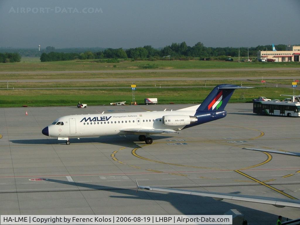 HA-LME, 1996 Fokker 70 (F-28-0070) C/N 11575, Ferihegy