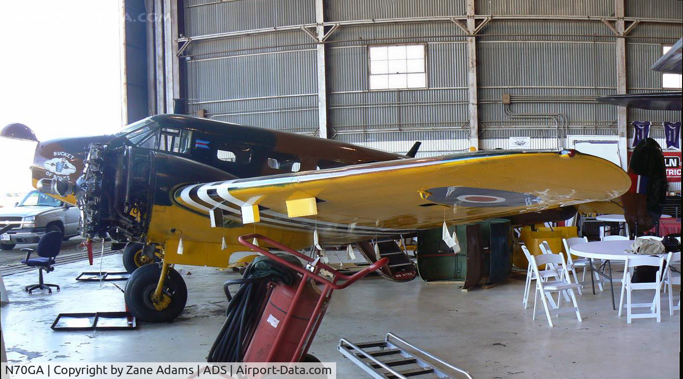 N70GA, 1946 Beech D18S C/N A-177, CAF Beech 18 in the Cavanaugh Flight Museum Hanger at Addison Airport