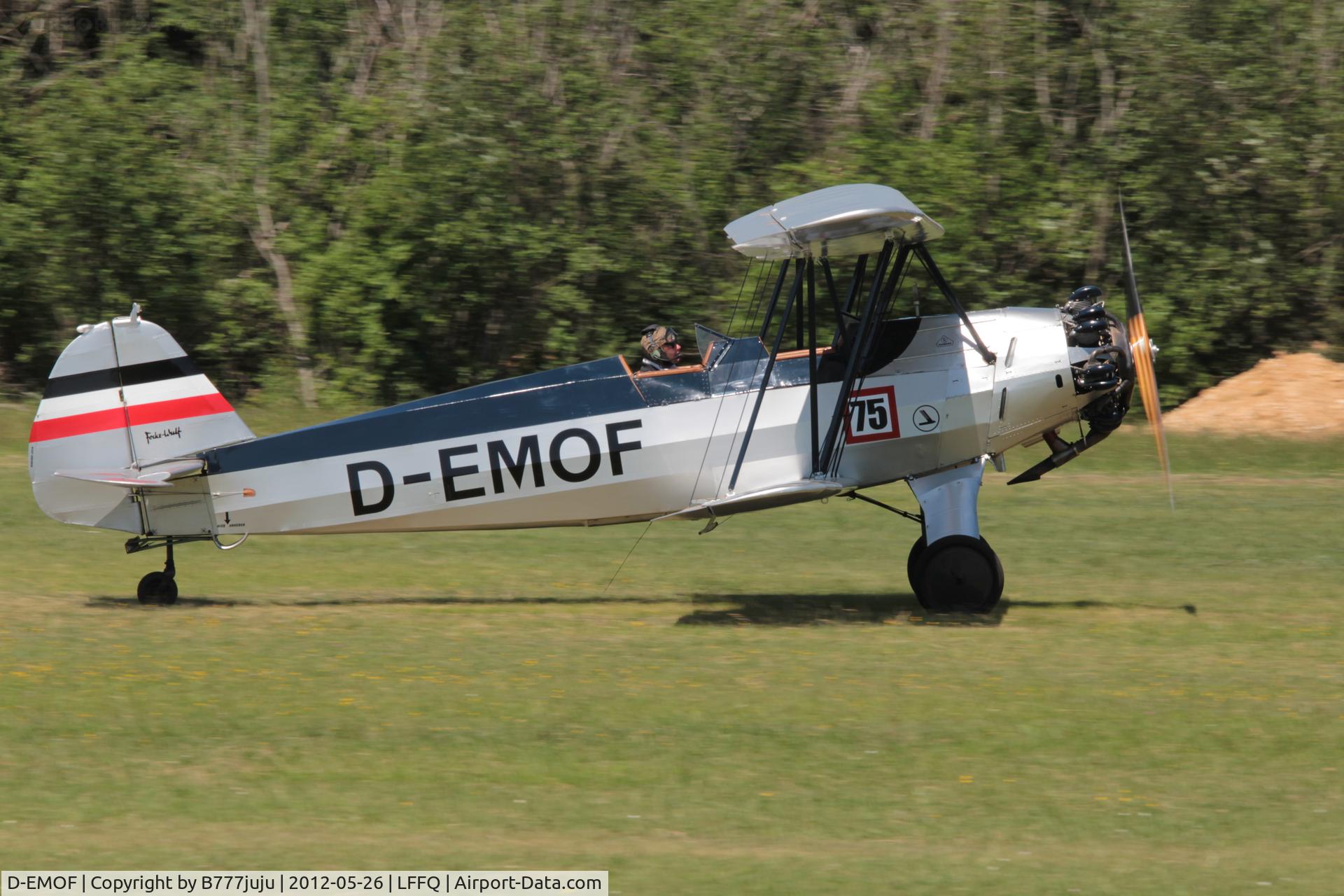 D-EMOF, 1937 Focke-Wulf Fw-44J Stieglitz C/N 82, on display at la Ferté Alais 2012