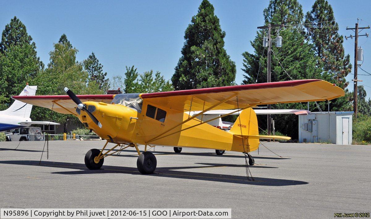 N95896, Taylorcraft BC12-D C/N 8196, Parked at Nevada County Airport (Grass Valley, CA) on 6-15-2012.