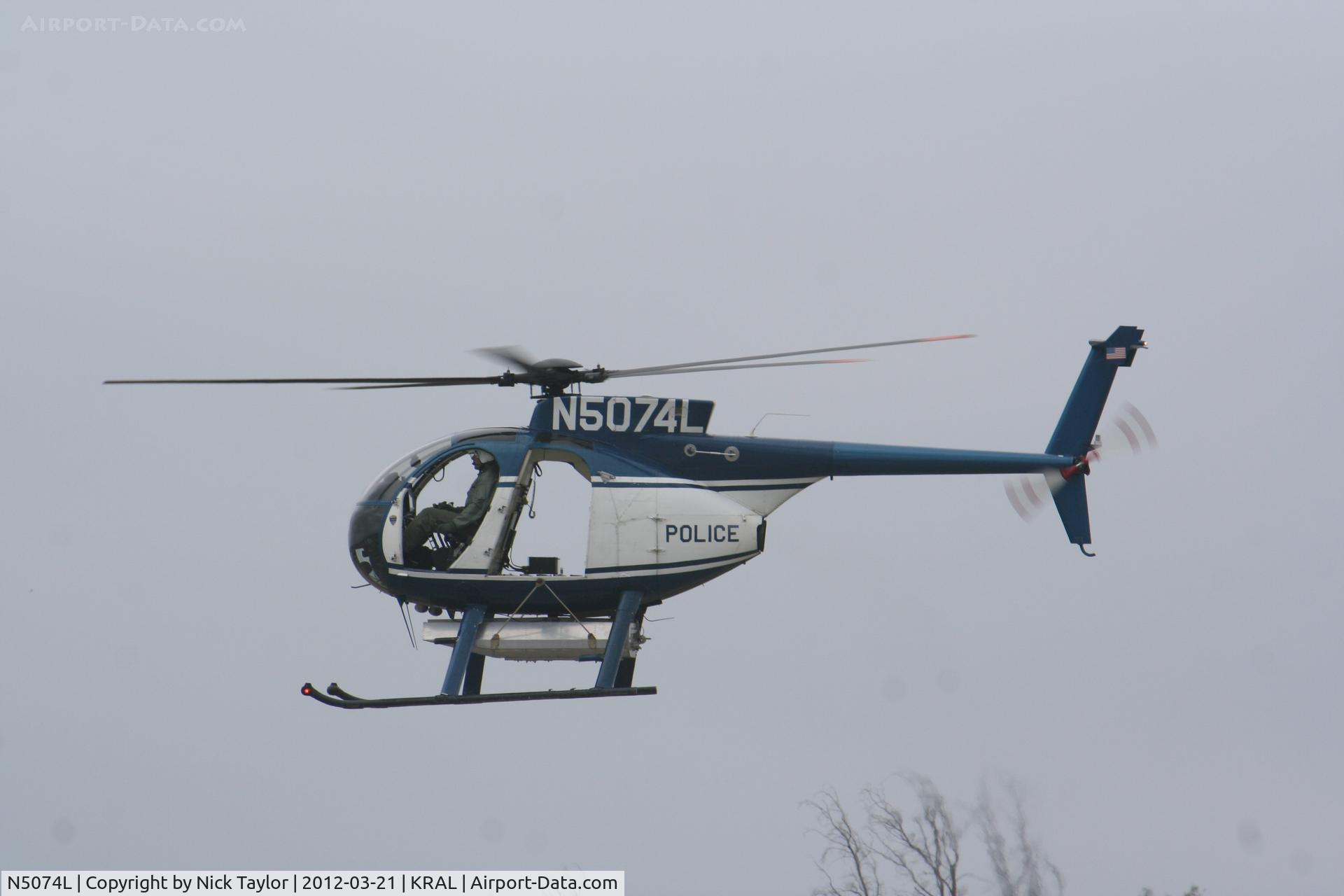 N5074L, Hughes 369D C/N 811051D, Riverside PD Hughes 369D