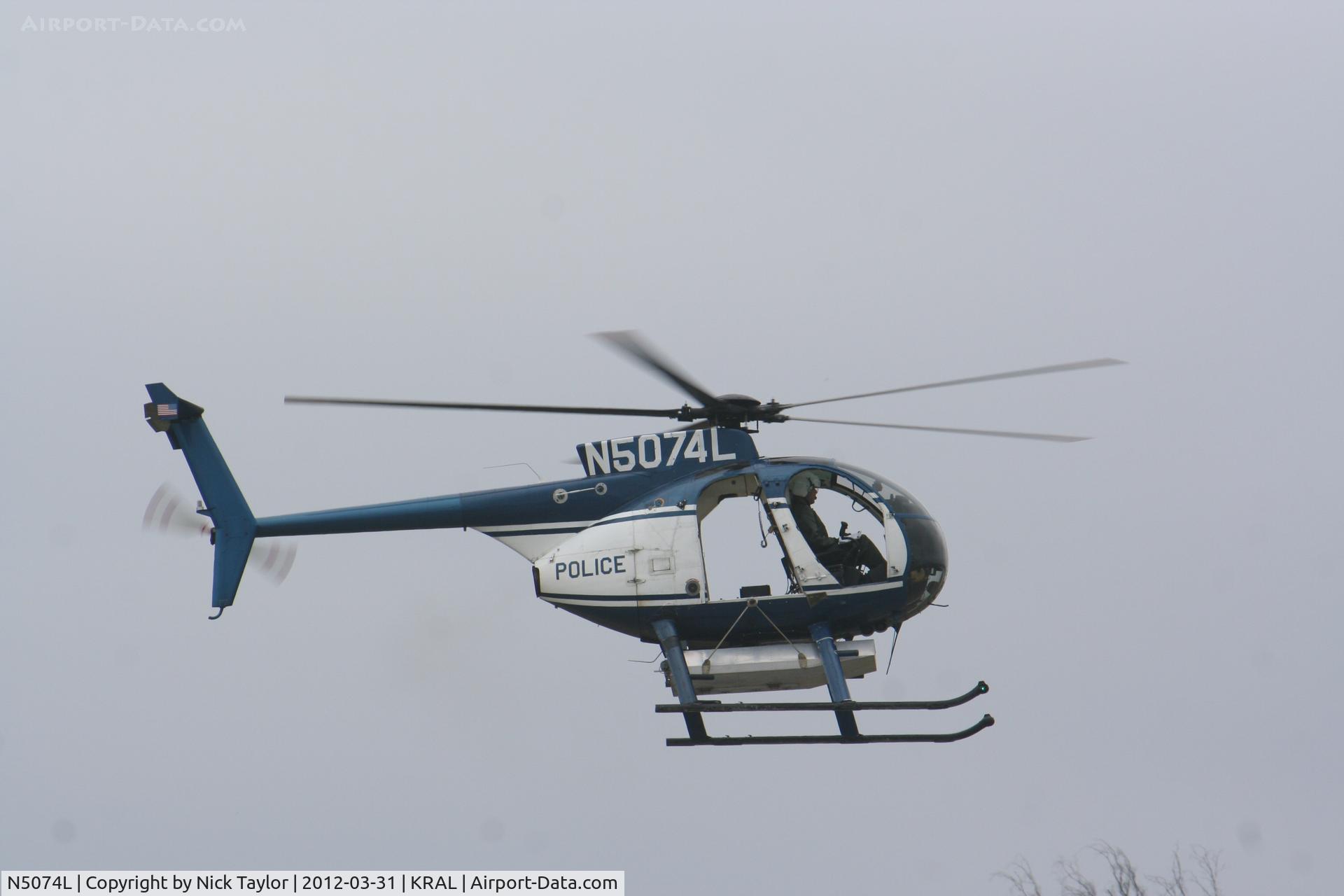 N5074L, Hughes 369D C/N 811051D, Riverside PD