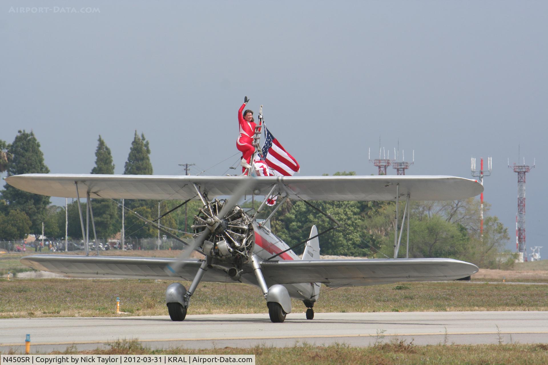 N450SR, 1942 Boeing B75N1 C/N 75-7016, Silver Wings Wingwalking