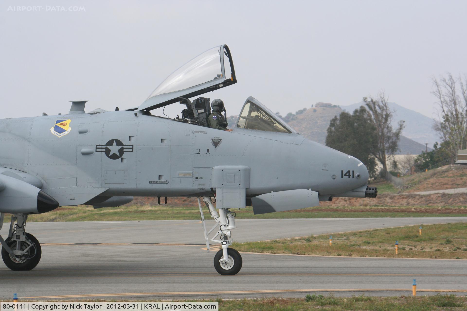 80-0141, 1980 Fairchild Republic A-10C Thunderbolt II C/N A10-0491, Taxi back