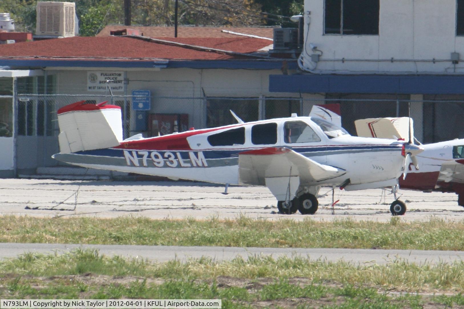 N793LM, 1979 Beech V35B Bonanza C/N D-10300, Parked near the tower