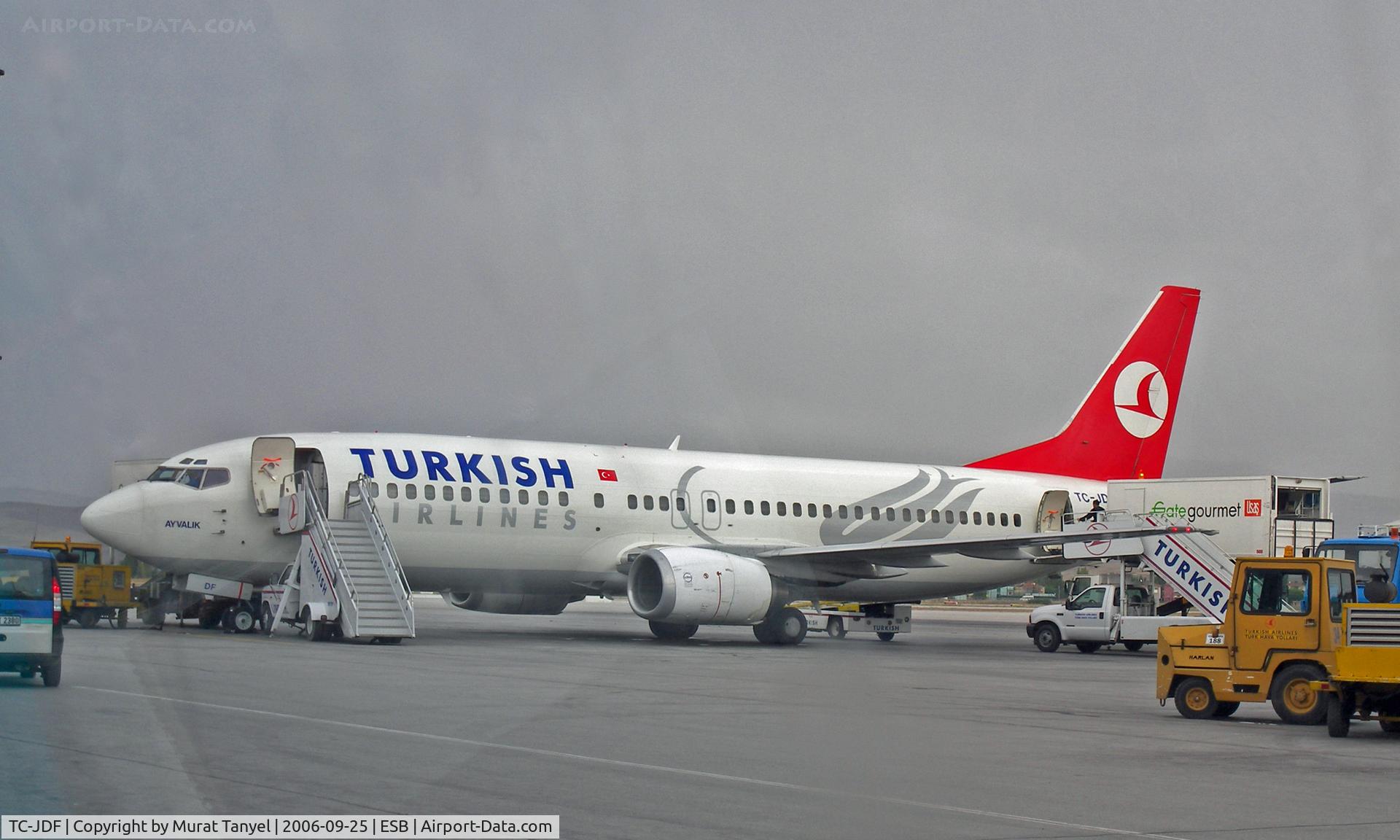 TC-JDF, 1991 Boeing 737-4Y0 C/N 24917, While it was still Ayval?k in the Turkish Airlines fleet.