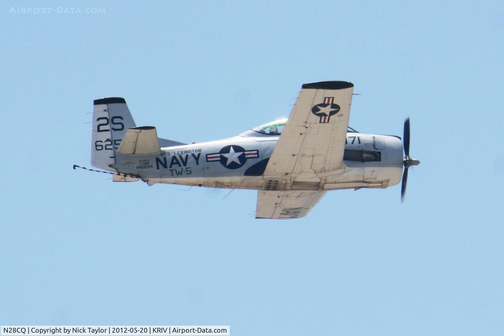 N28CQ, 1957 North American T-28C Trojan Trojan C/N 252-17, T-28 pass
