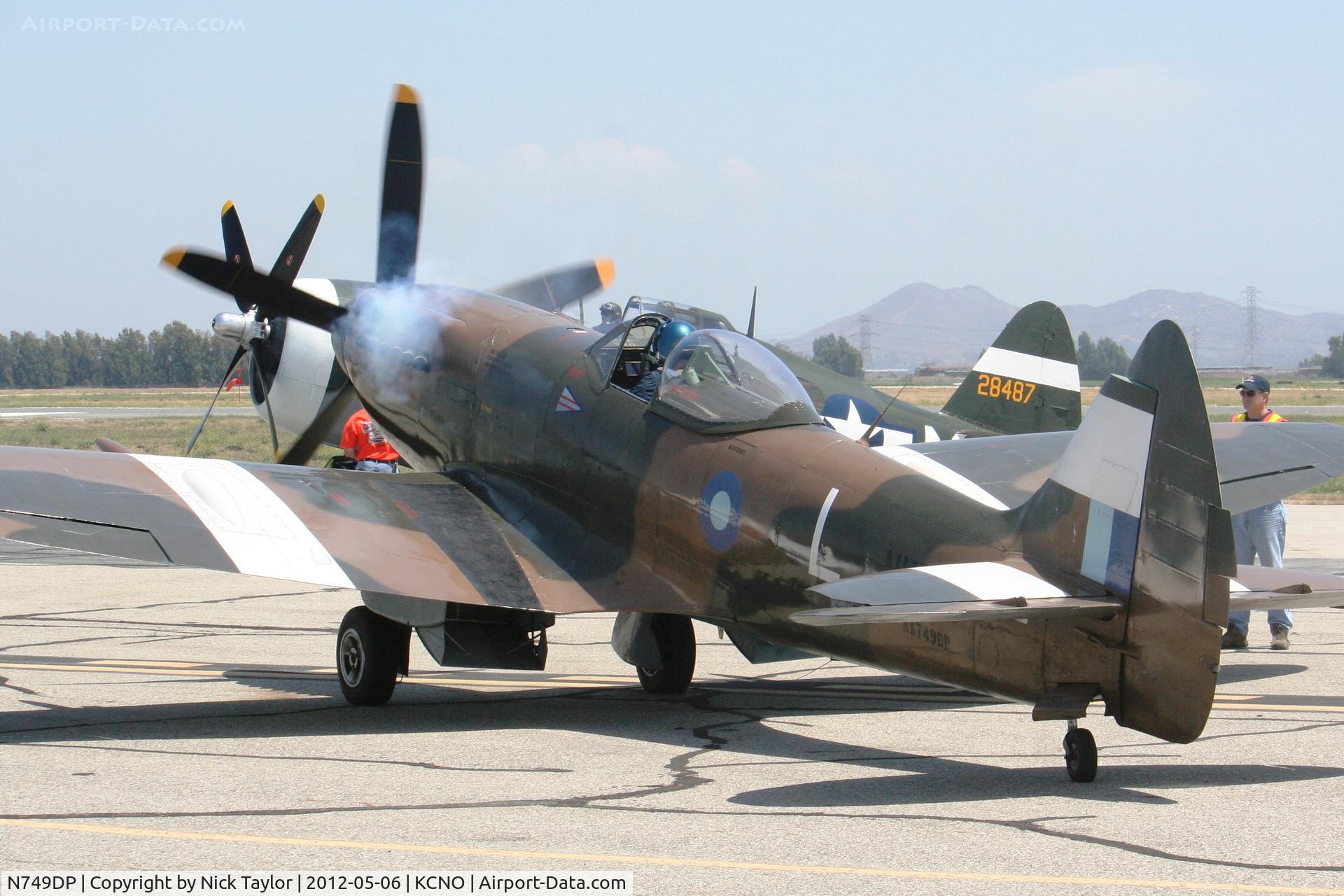 N749DP, 1945 Supermarine Spitfire XIV C/N 6S/583887, Start up