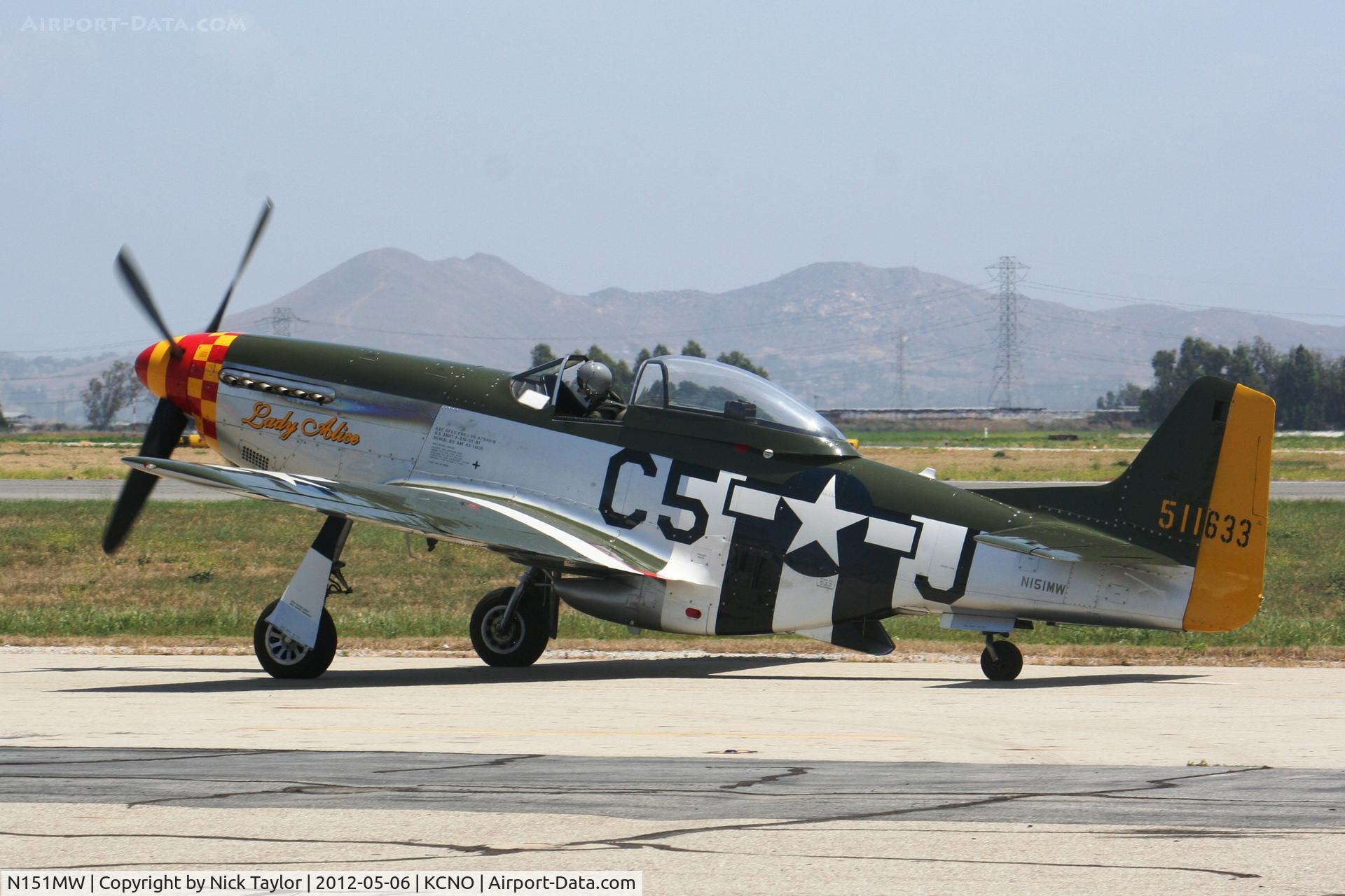 N151MW, 1945 North American P-51D Mustang C/N 124-48386, Lady Alice