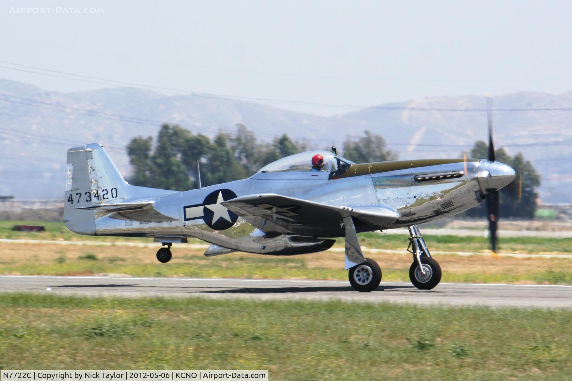 N7722C, 1944 North American F-51D Mustang C/N 44-73420, Taking off