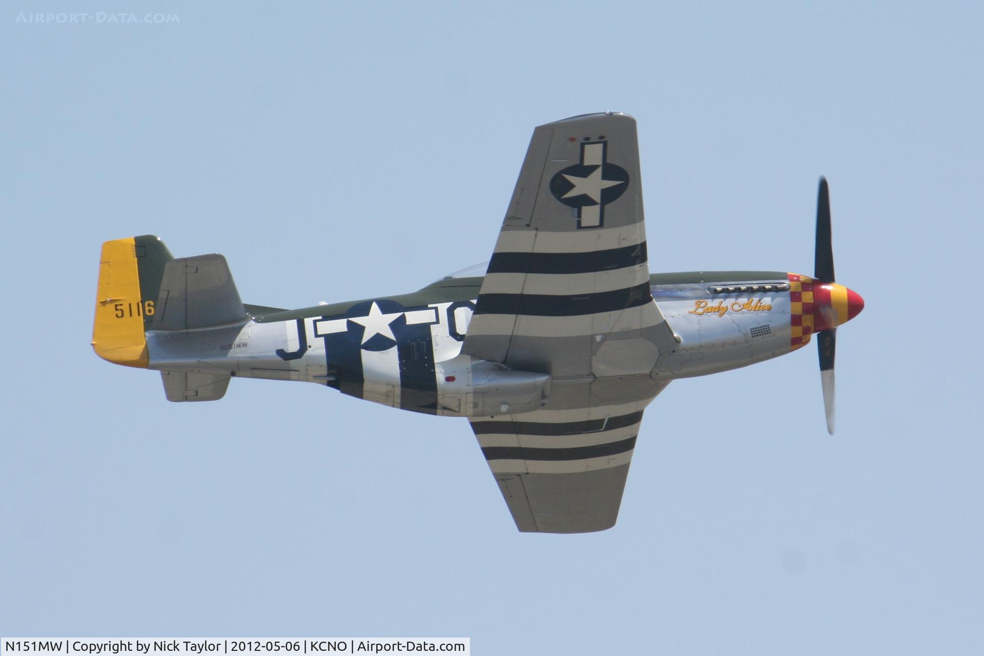 N151MW, 1945 North American P-51D Mustang C/N 124-48386, Lady Alice pass