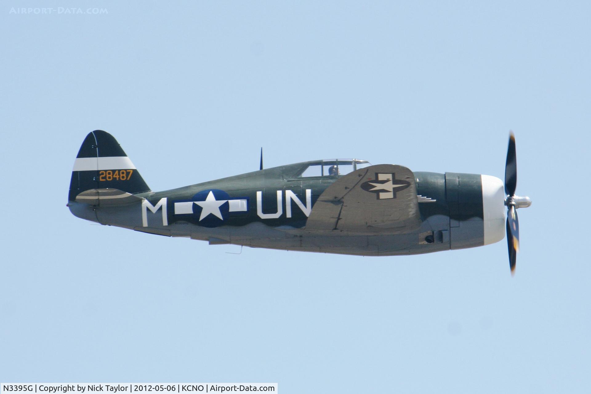 N3395G, 1942 Republic P-47G-15-CU Thunderbolt C/N 42-25254, P-47 Thunderbolt pass