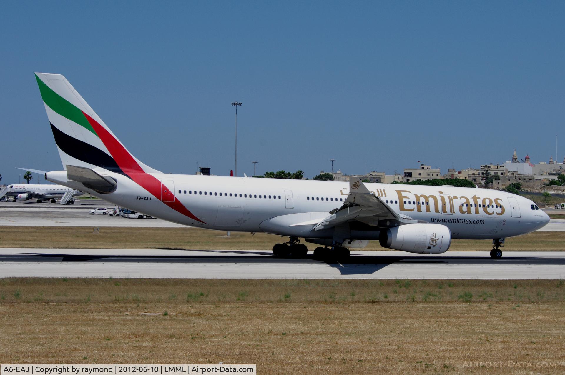 A6-EAJ, 2002 Airbus A330-243 C/N 451, A330 A6-EAJ Emirates Airlines shorty after landing.