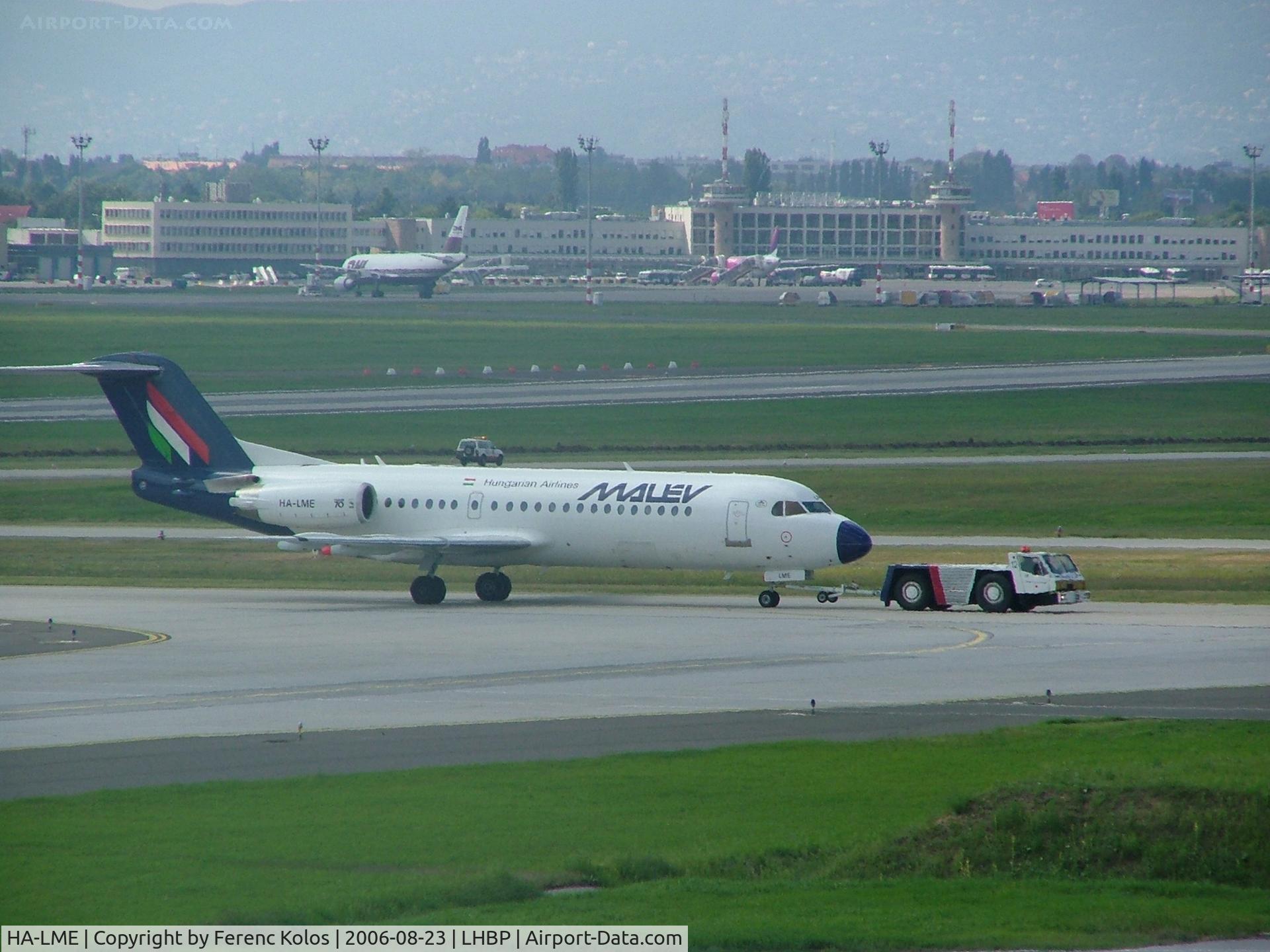 HA-LME, 1996 Fokker 70 (F-28-0070) C/N 11575, Ferihegy