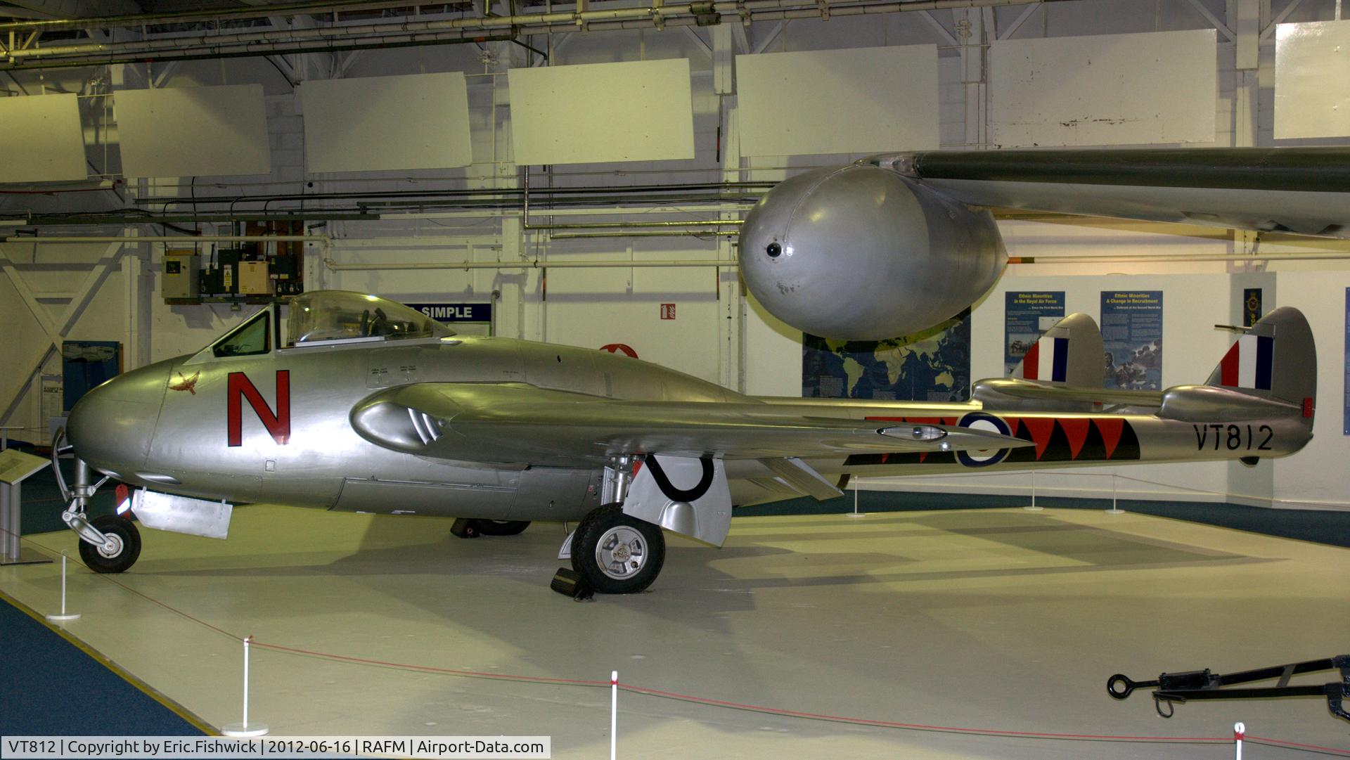 VT812, 1947 De Havilland DH-100 Vampire F.3 C/N Not found VT812, 1, VT812 at RAF Museum, Hendon.