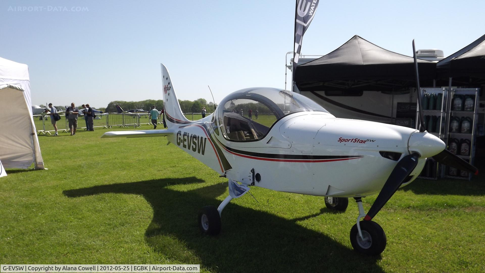 G-EVSW, 2012 Evektor-Aerotechnik Sportstar C/N LAA 315C-15105, G-EVSW at AeroExpo, Sywell 2012.