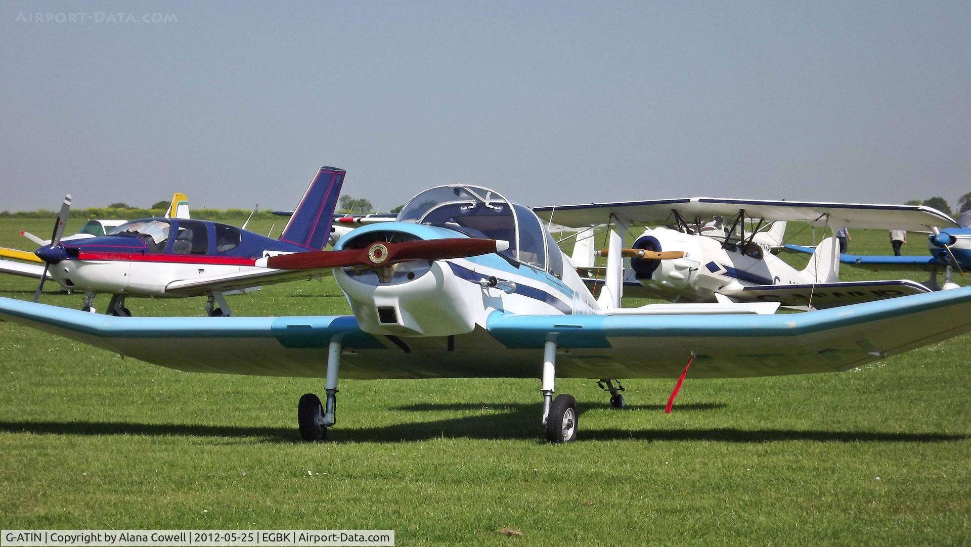 G-ATIN, 1956 SAN Jodel D-117 C/N 437, G-ATIN at AeroExpo, Sywell 2012.