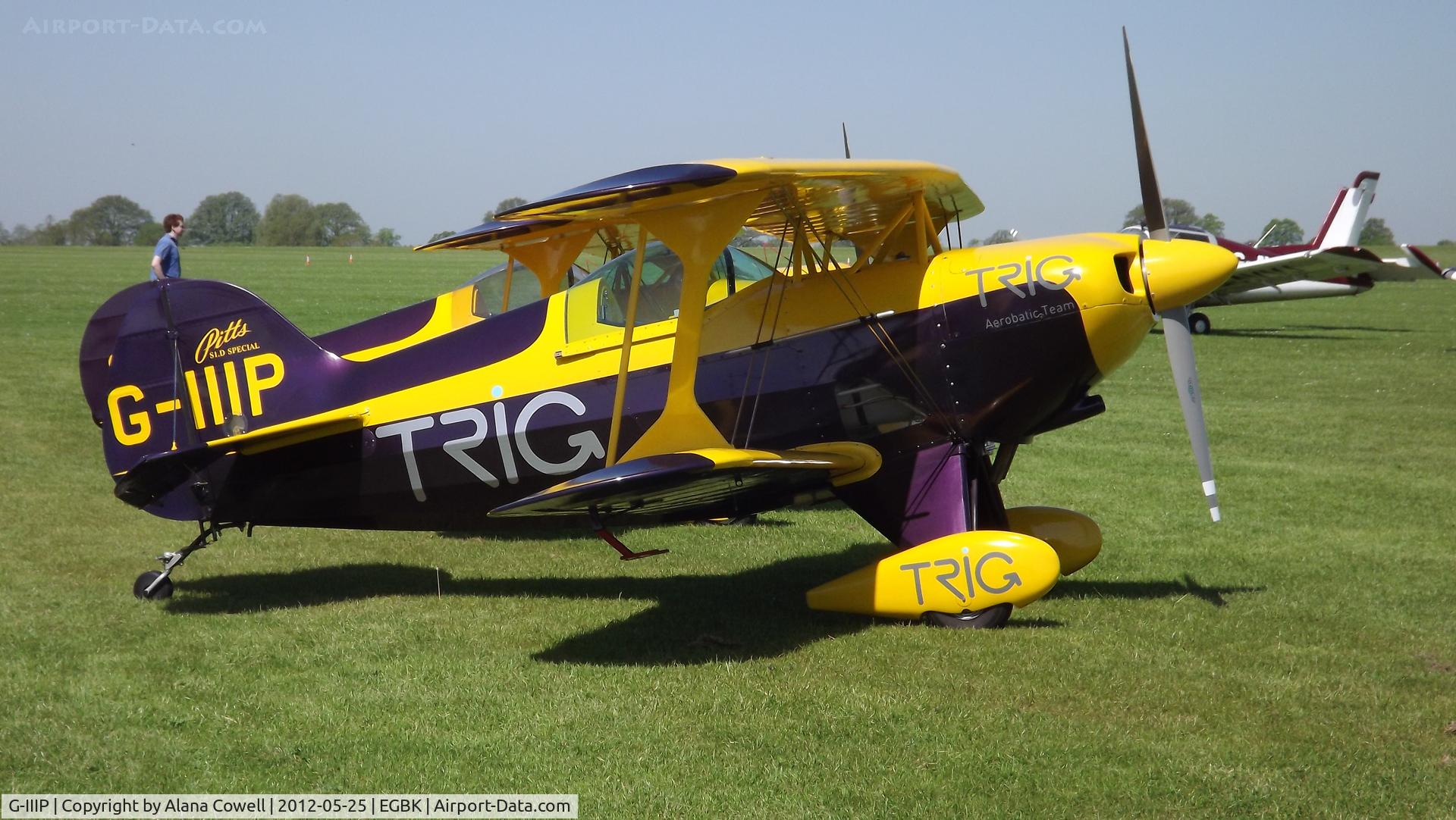 G-IIIP, 1984 Pitts S-1D Special C/N PFA 009-10195, G-IIIP of the TRIG Aerobatic Team at AeroExpo, Sywell 2012.