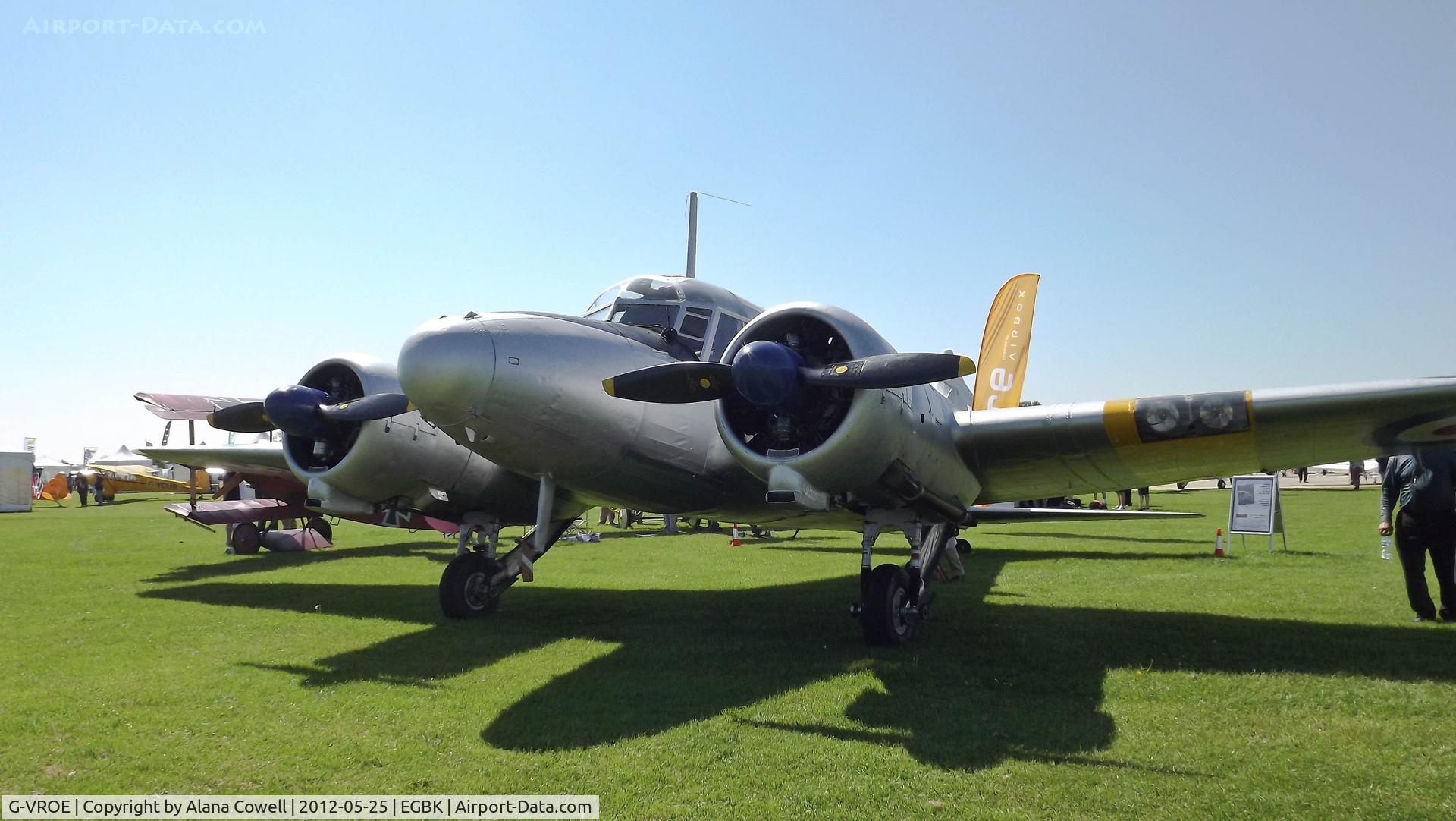 G-VROE, 1950 Avro 652A Anson T.21 C/N 3634, G-VROE at AeroExpo, Sywell 2012.