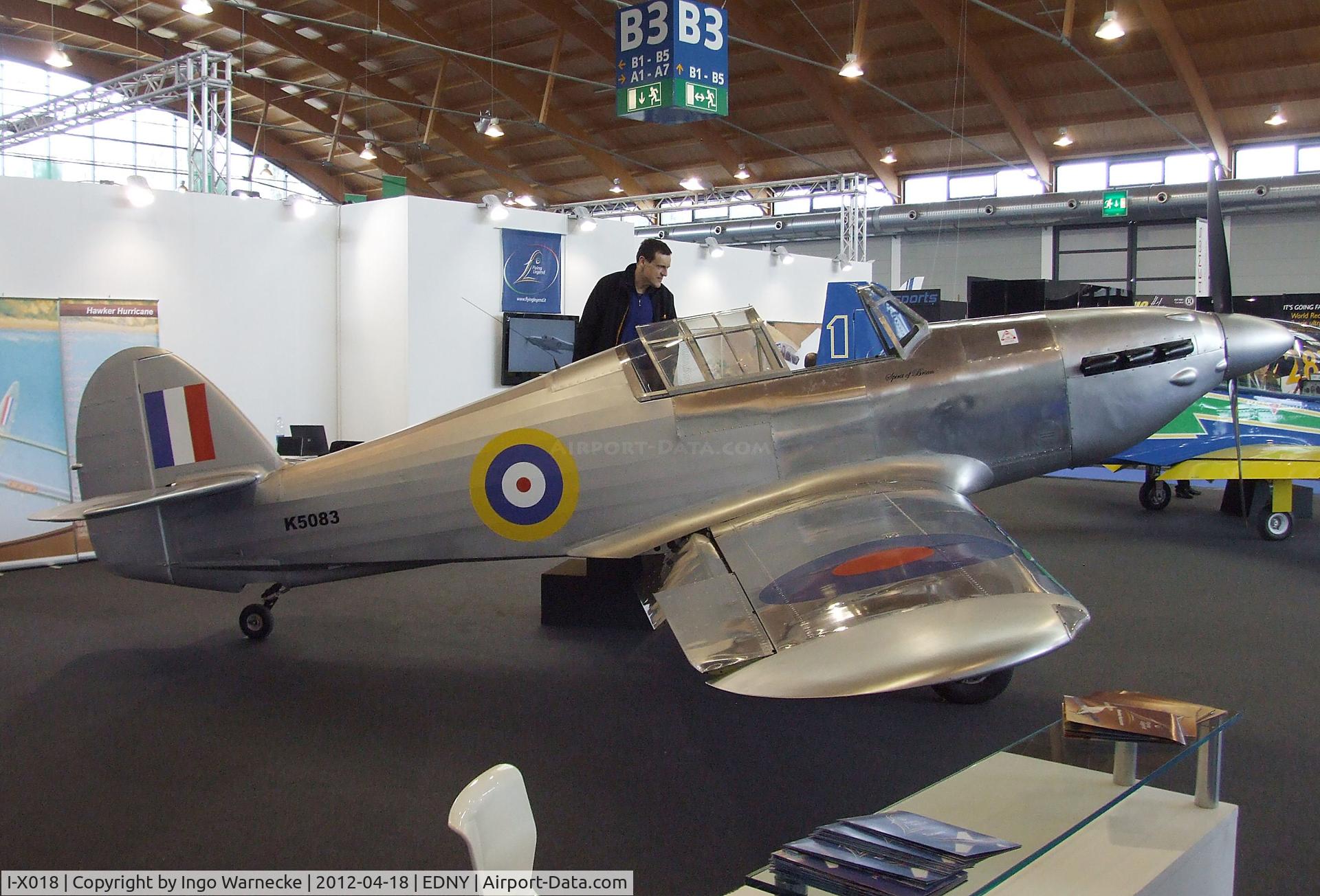 I-X018, Flying Legend Hurricane (replica) C/N Not found I-X018, Flying Legend Hurricane replica at the AERO 2012, Friedrichshafen