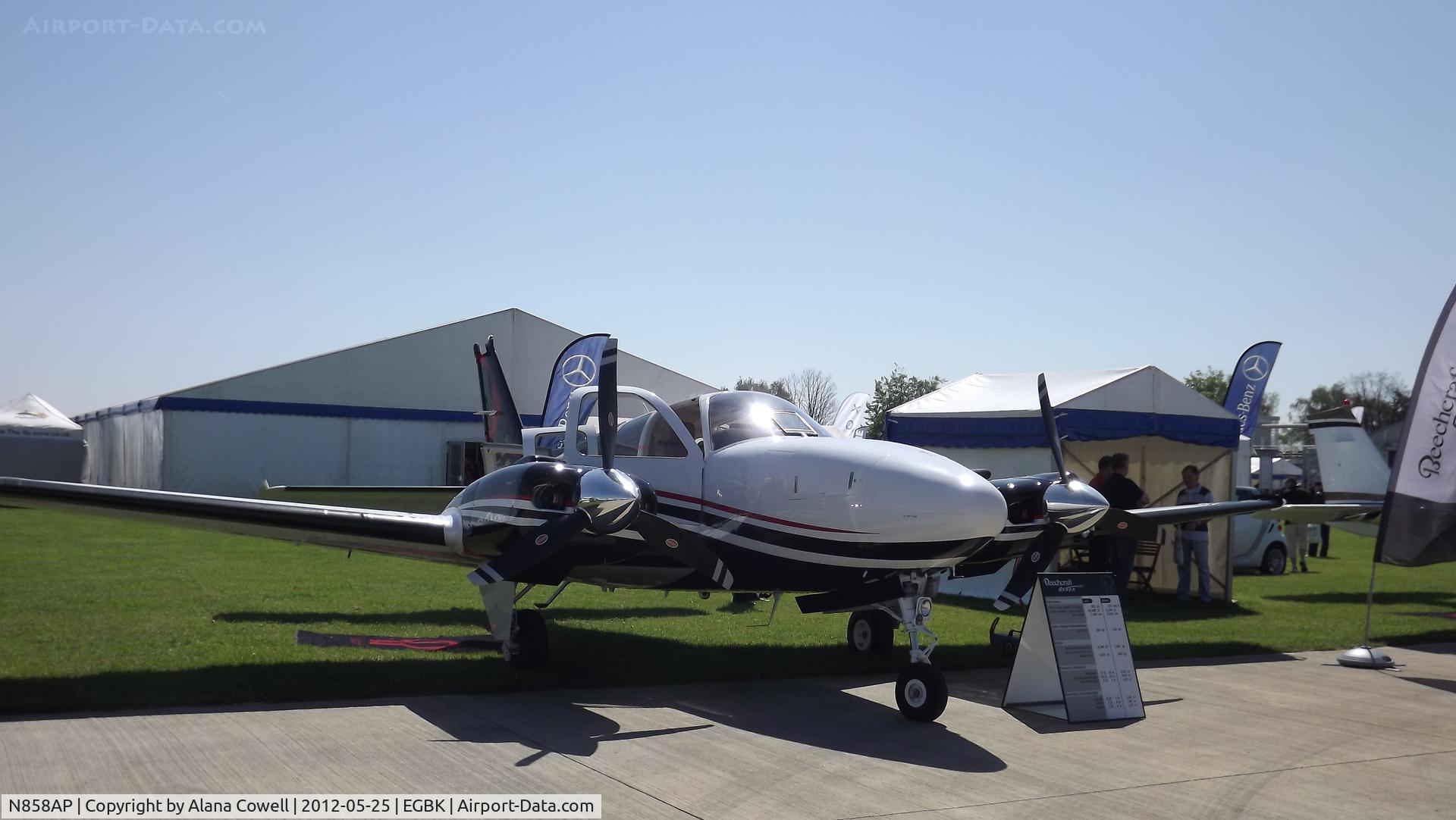 N858AP, Hawker Beechcraft Corp G58 Baron C/N TH-2334, N858AP at AeroExpo, Sywell 2012.