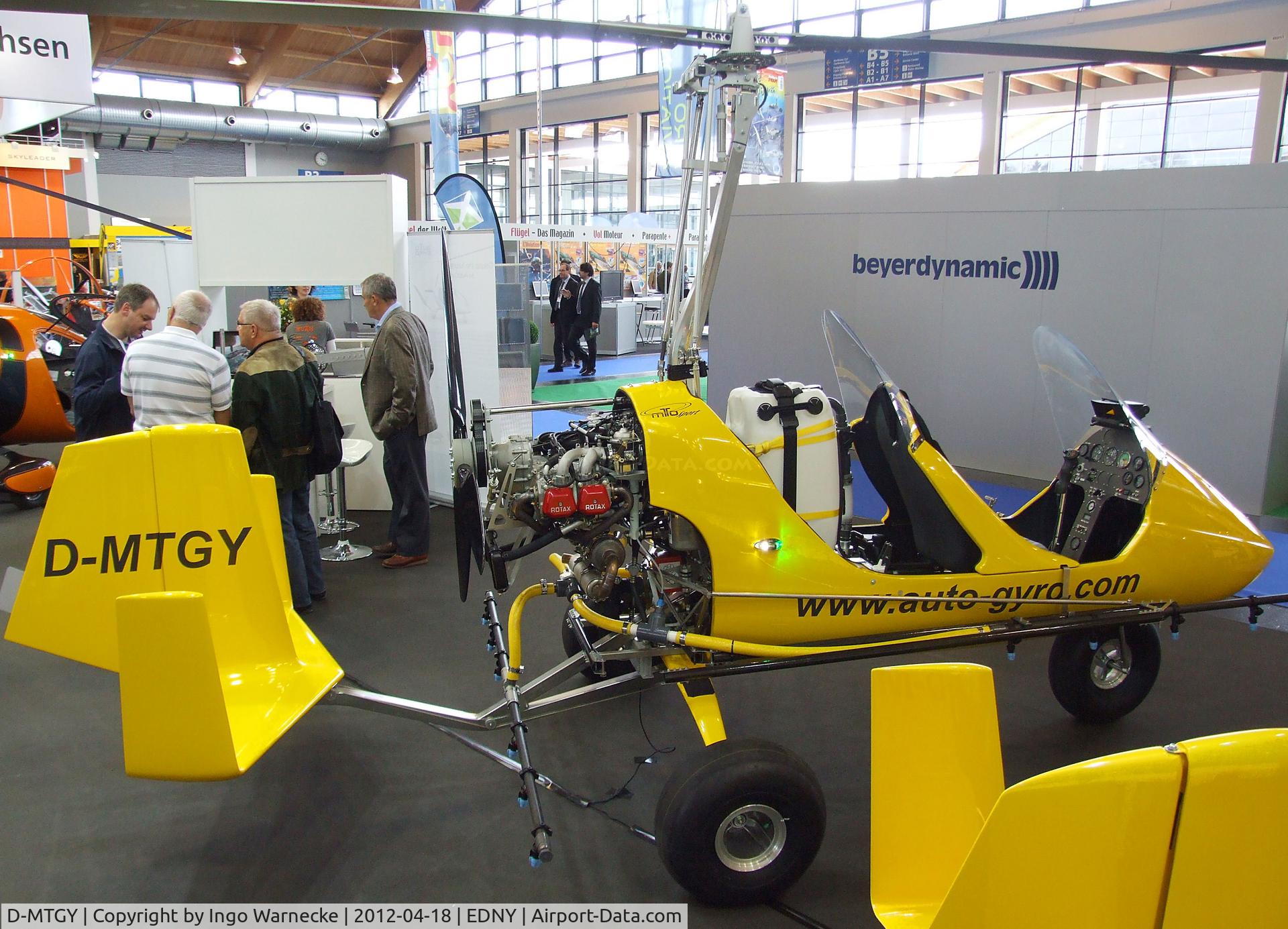 D-MTGY, AutoGyro MTOsport C/N Not found D-MTGY, AutoGyro MTOSport with spraying gear at the AERO 2012, Friedrichshafen