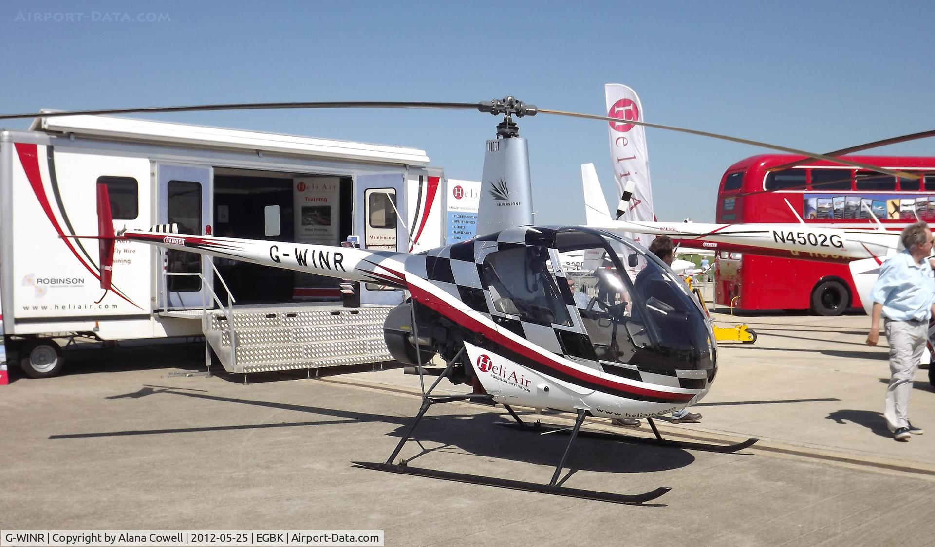G-WINR, 1991 Robinson R22 Beta C/N 1709, G-WINR at AeroExpo, Sywell 2012.