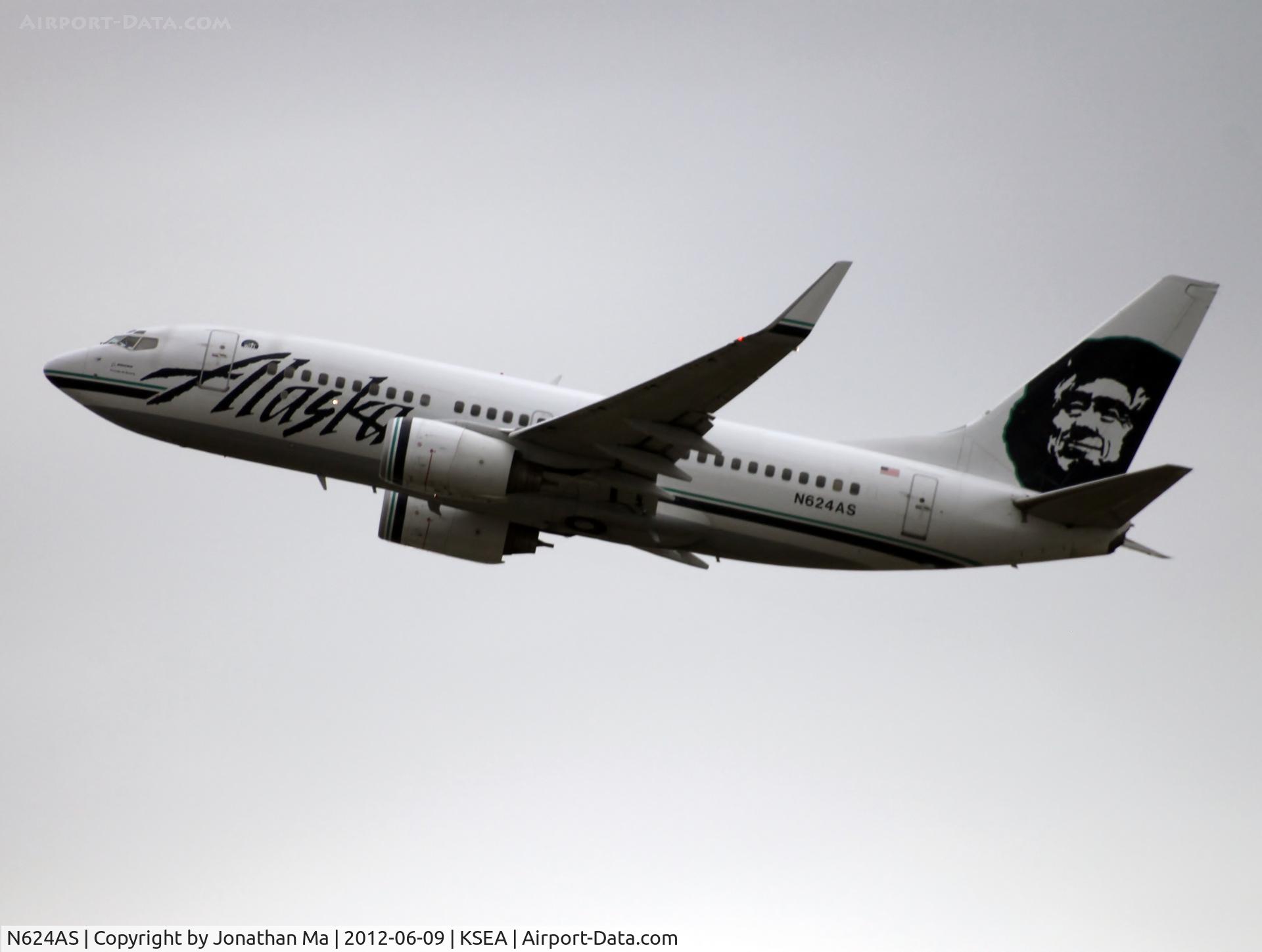 N624AS, 2000 Boeing 737-790 C/N 30778, Depart SEA
