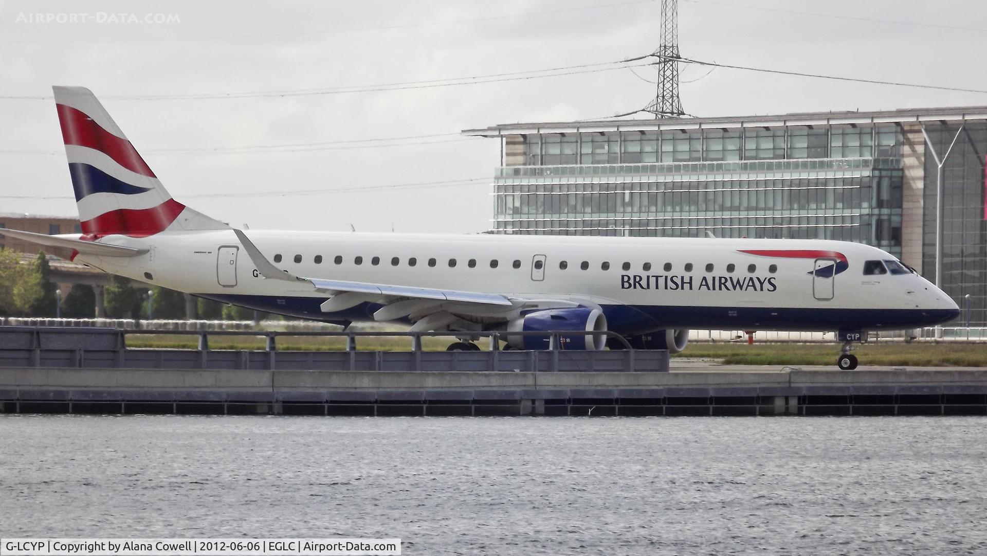 G-LCYP, 2011 Embraer 190SR (ERJ-190-100SR) C/N 19000443, G-LCYP departing London City Airport.
