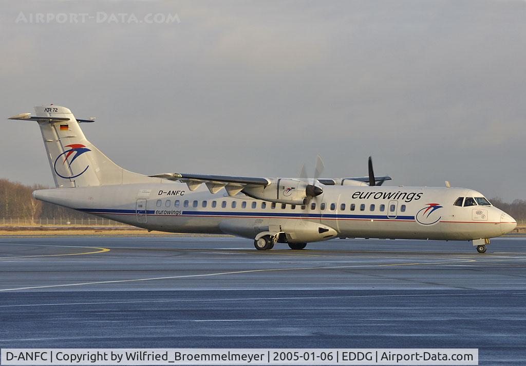 D-ANFC, 1991 ATR 72-202 C/N 237, Coming in to parkin position on Main Apron.