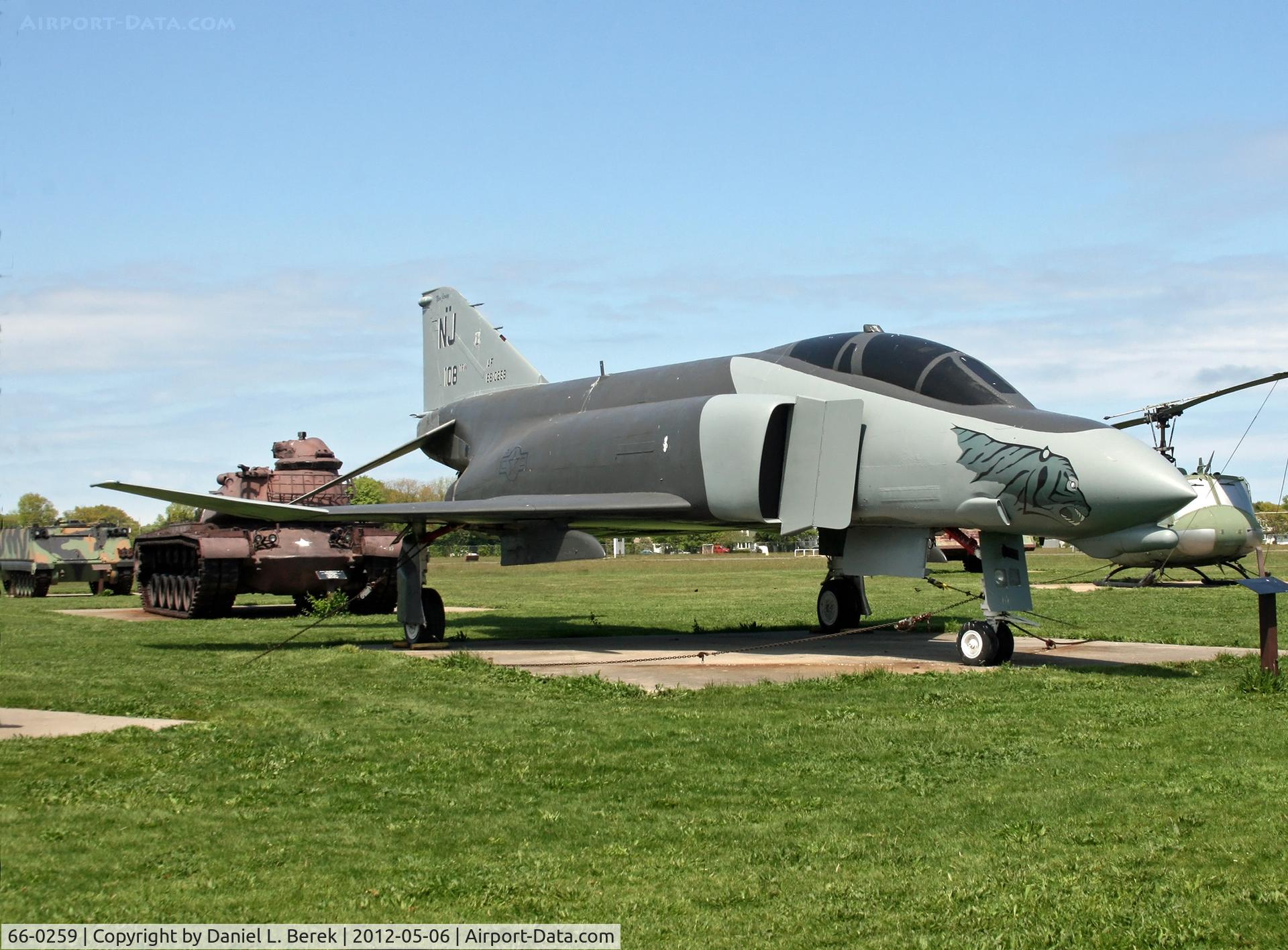 66-0259, 1966 McDonnell F-4D Phantom II C/N 1923, This Phantom is one of several aircraft and military vehicles on display at the National Guard Militia Museum of New Jersey.