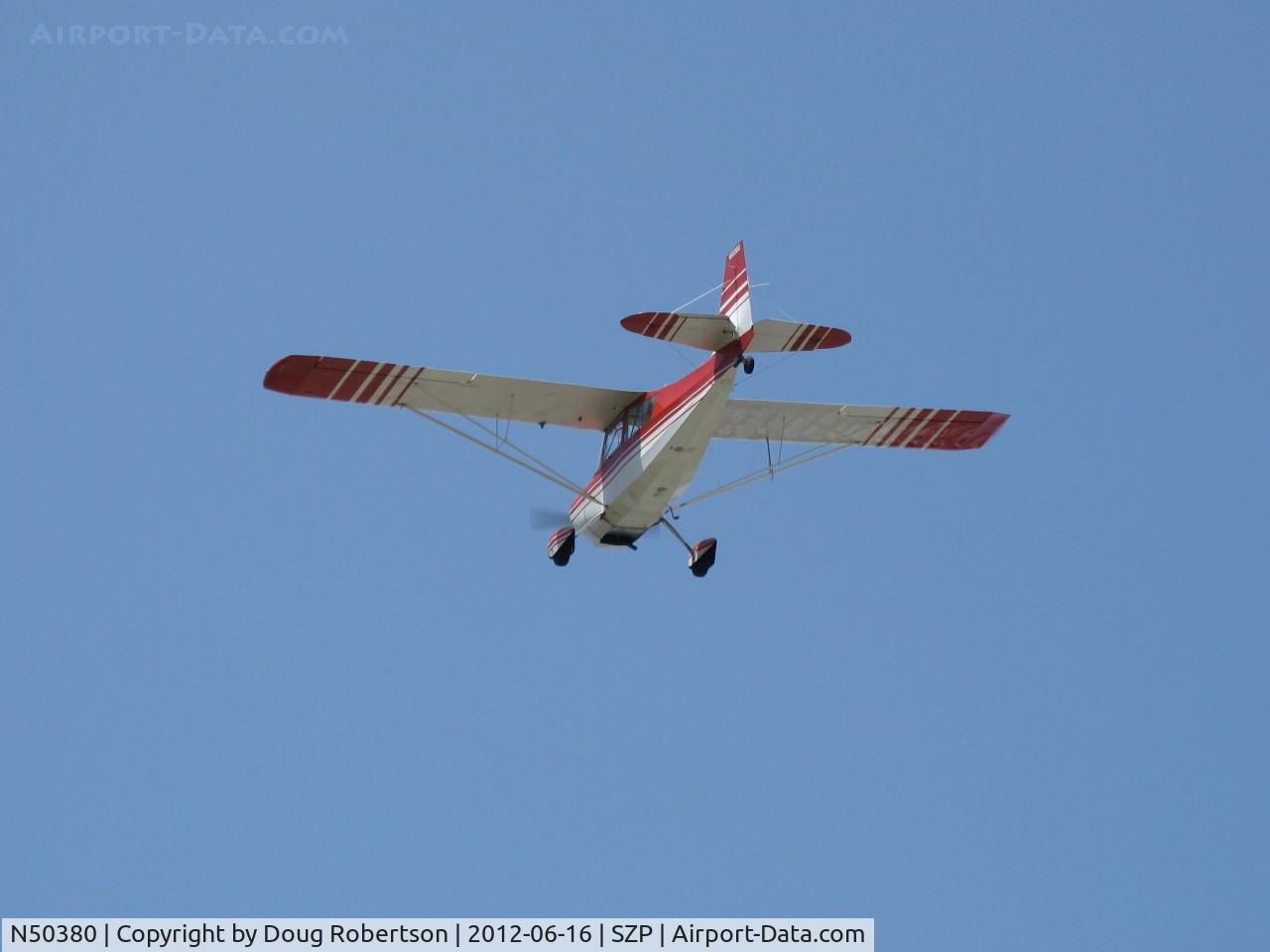 N50380, 1979 Bellanca 7ECA Citabria Citabria C/N 1291-79, 1979 Bellanca 7ECA CITABRIA, Lycoming O-235 115 Hp, takeoff climb Rwy 22