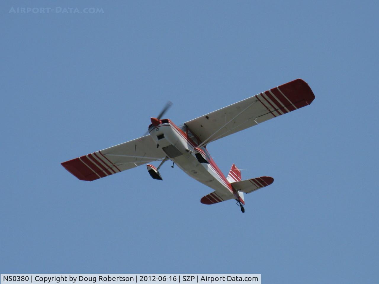 N50380, 1979 Bellanca 7ECA Citabria Citabria C/N 1291-79, 1979 Bellanca 7ECA CITABRIA, Lycoming O-235 115 Hp, takeoff climb Rwy 22