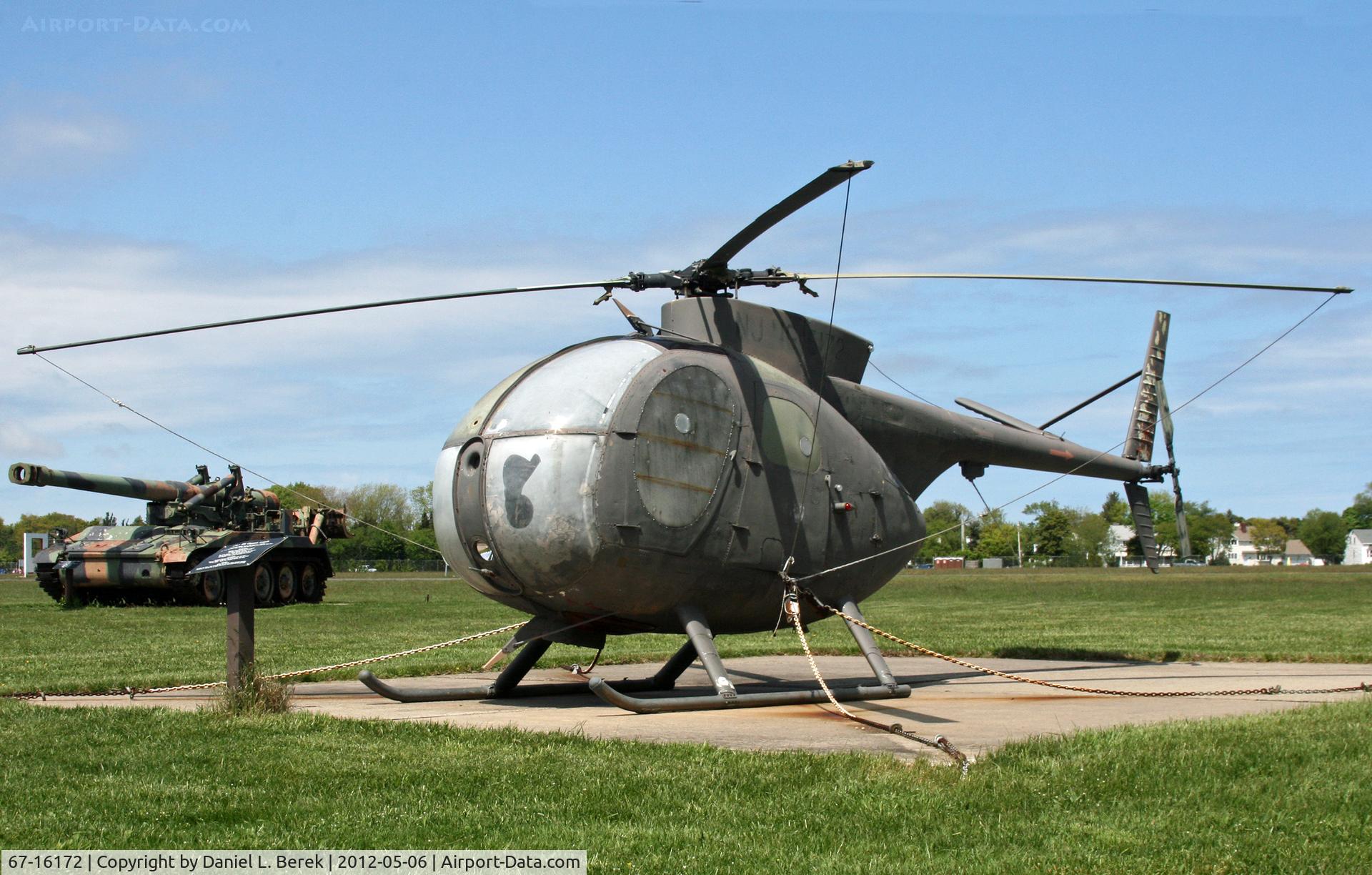 67-16172, 1967 Hughes OH-6A Cayuse C/N 0557, This helicopter is now on display at the National Guard Militia Museum of New Jersey, Sea Girt.