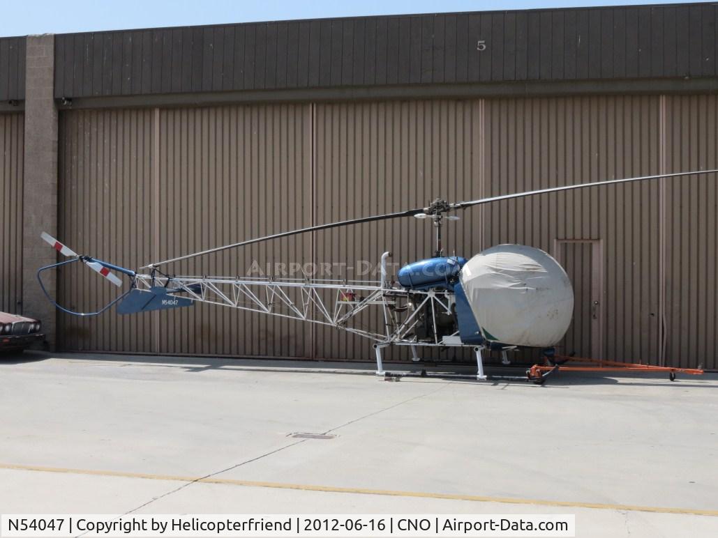 N54047, 1967 Bell 47G C/N 002, Covered and parked near hanger