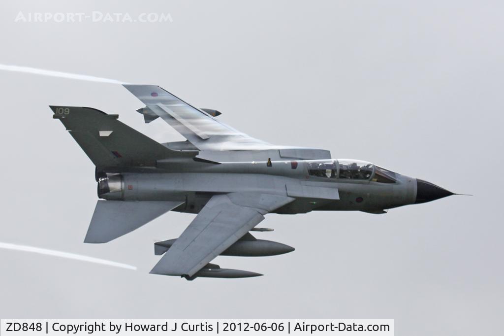 ZD848, 1985 Panavia Tornado GR.4 C/N 441/BS146/3201, Flying through the Mach Loop (Wales).
