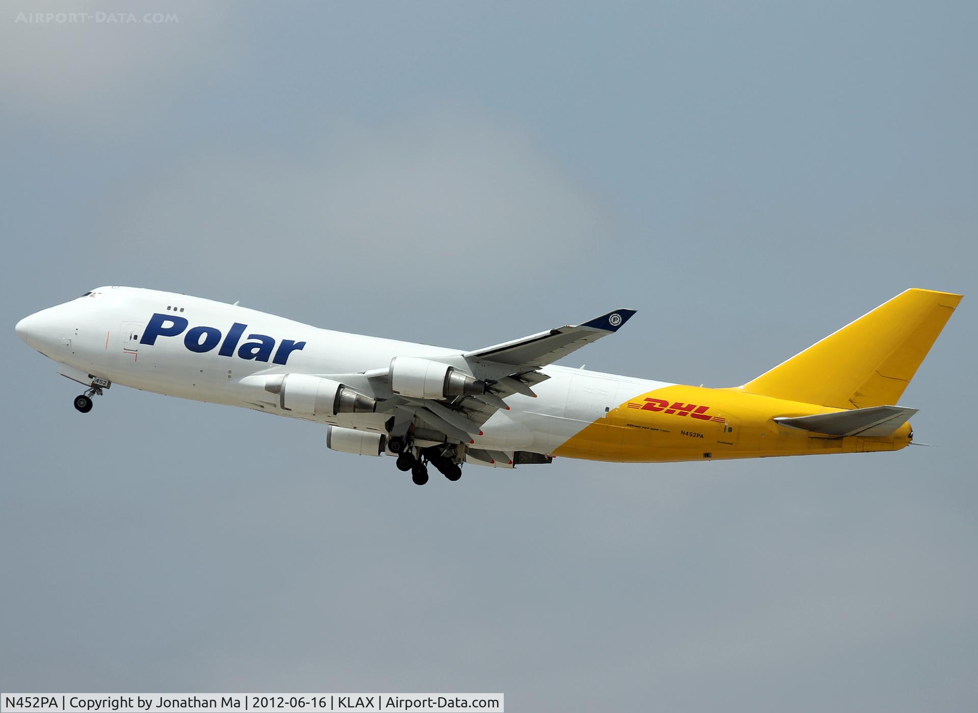 N452PA, 2000 Boeing 747-46NF C/N 30810, Polar Air Cargo with DHL colors
