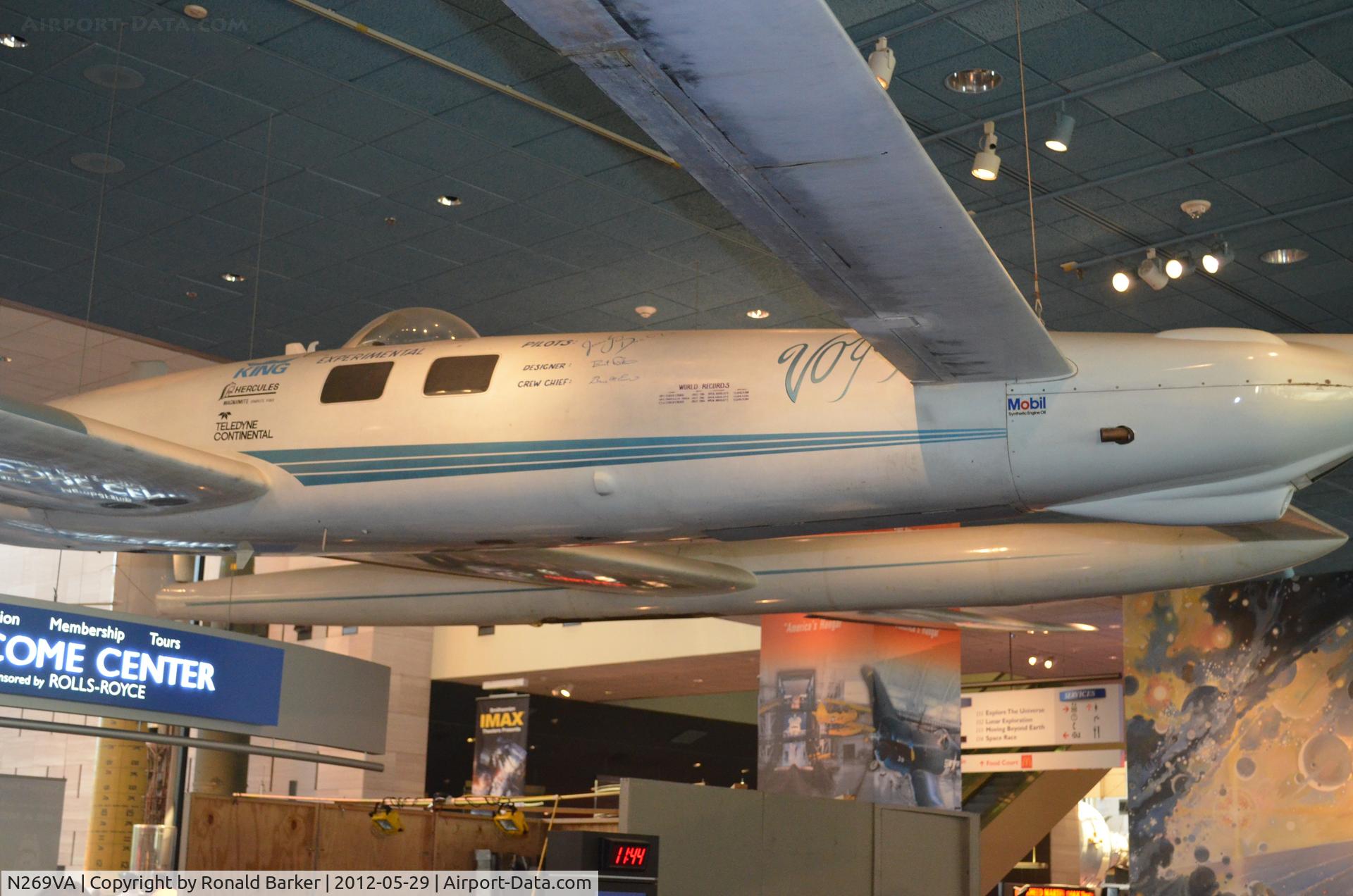 N269VA, Voyager Aircraft Inc Voyager 76 C/N 001, Air and Space Museum