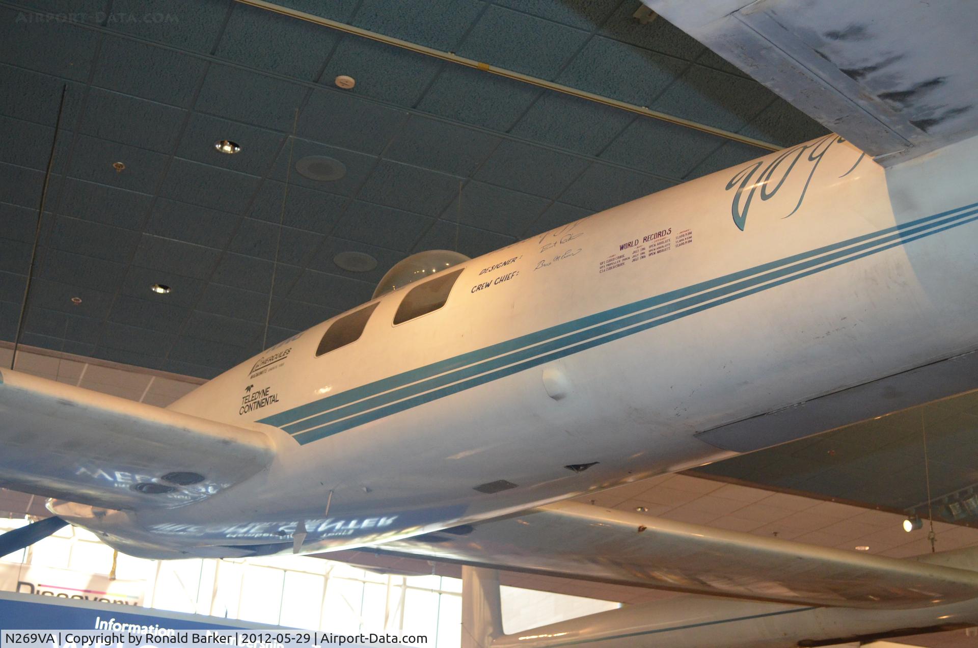 N269VA, Voyager Aircraft Inc Voyager 76 C/N 001, Air and Space Museum