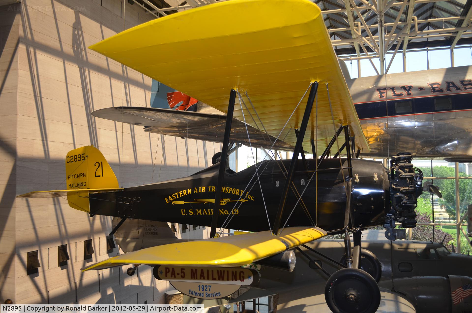 N2895, 1927 Pitcairn PA-5 Mailwing C/N 1, Air and Space Museum