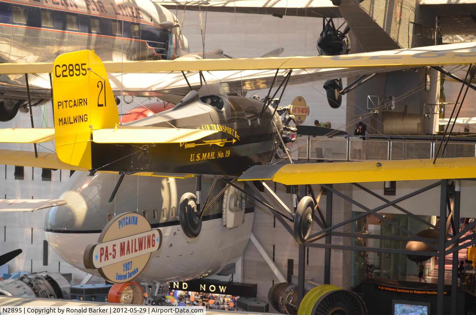 N2895, 1927 Pitcairn PA-5 Mailwing C/N 1, Air and Space Museum