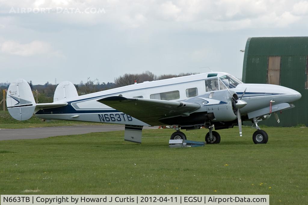 N663TB, 1964 Beech H-18 Tri-Gear C/N BA-663, Parked at the Eastern end of the field.