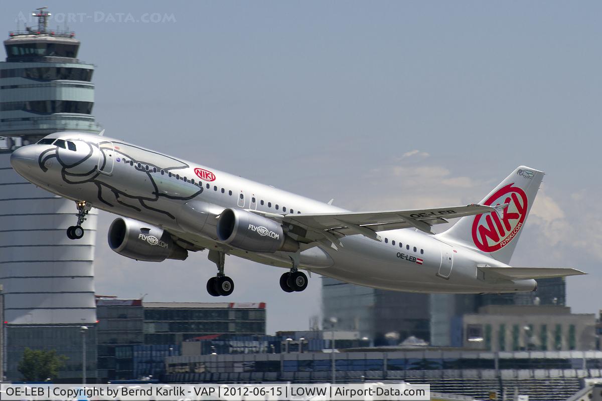 OE-LEB, 2010 Airbus A320-214 C/N 4231, Climbing out of Rwy 29