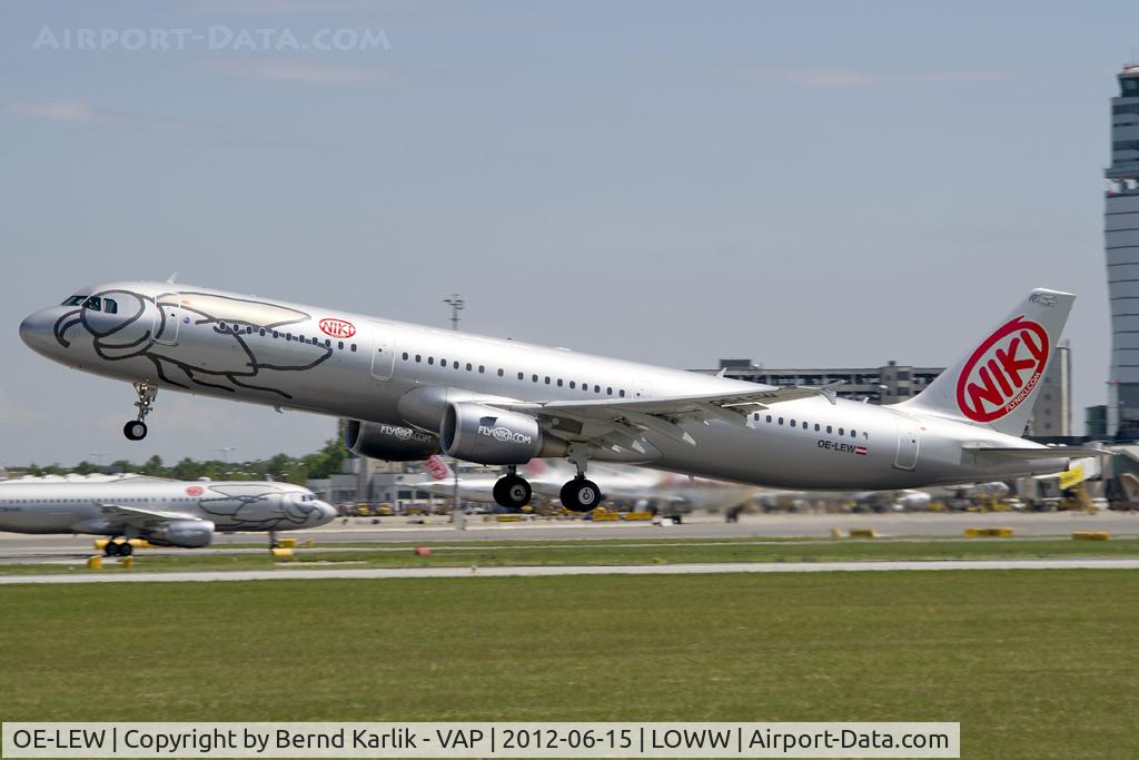 OE-LEW, 2011 Airbus A321-211 C/N 4611, Climbing out of Rwy 29