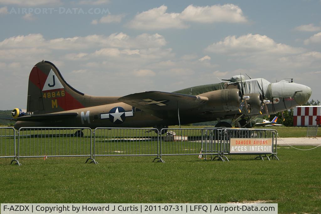 F-AZDX, 1944 Boeing B-17G Flying Fortress C/N 8246, 'Pink Lady' waits outside for her new home to be completed.