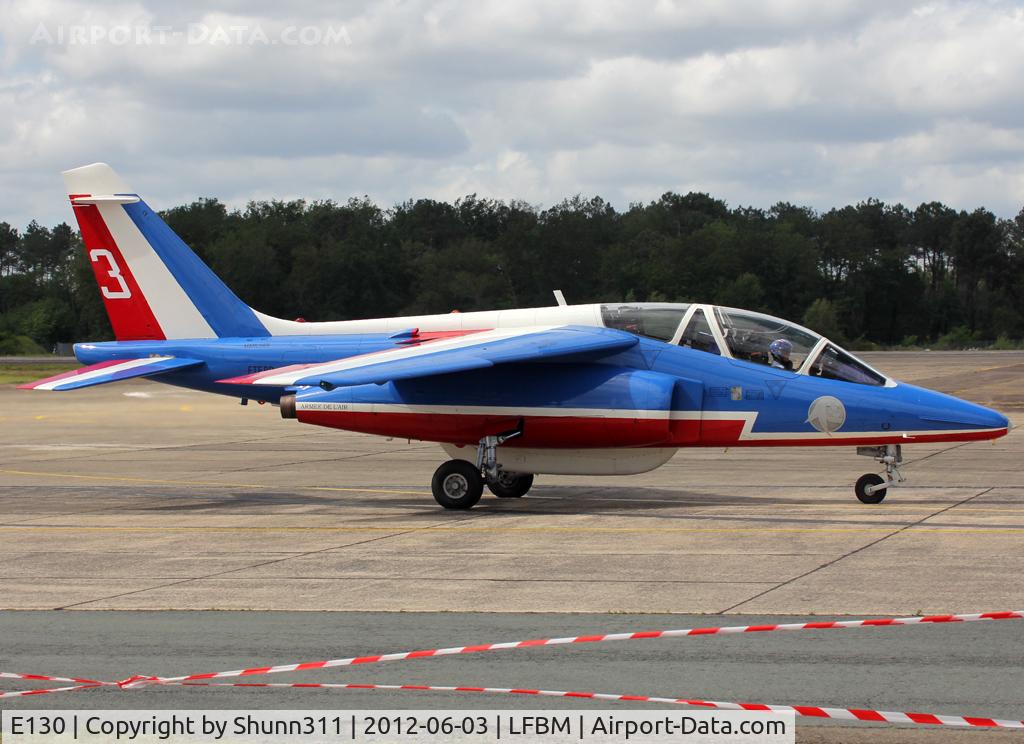 E130, Dassault-Dornier Alpha Jet E C/N E130, Demo flight during LFBM Open Day 2012... Renumbered as '3'