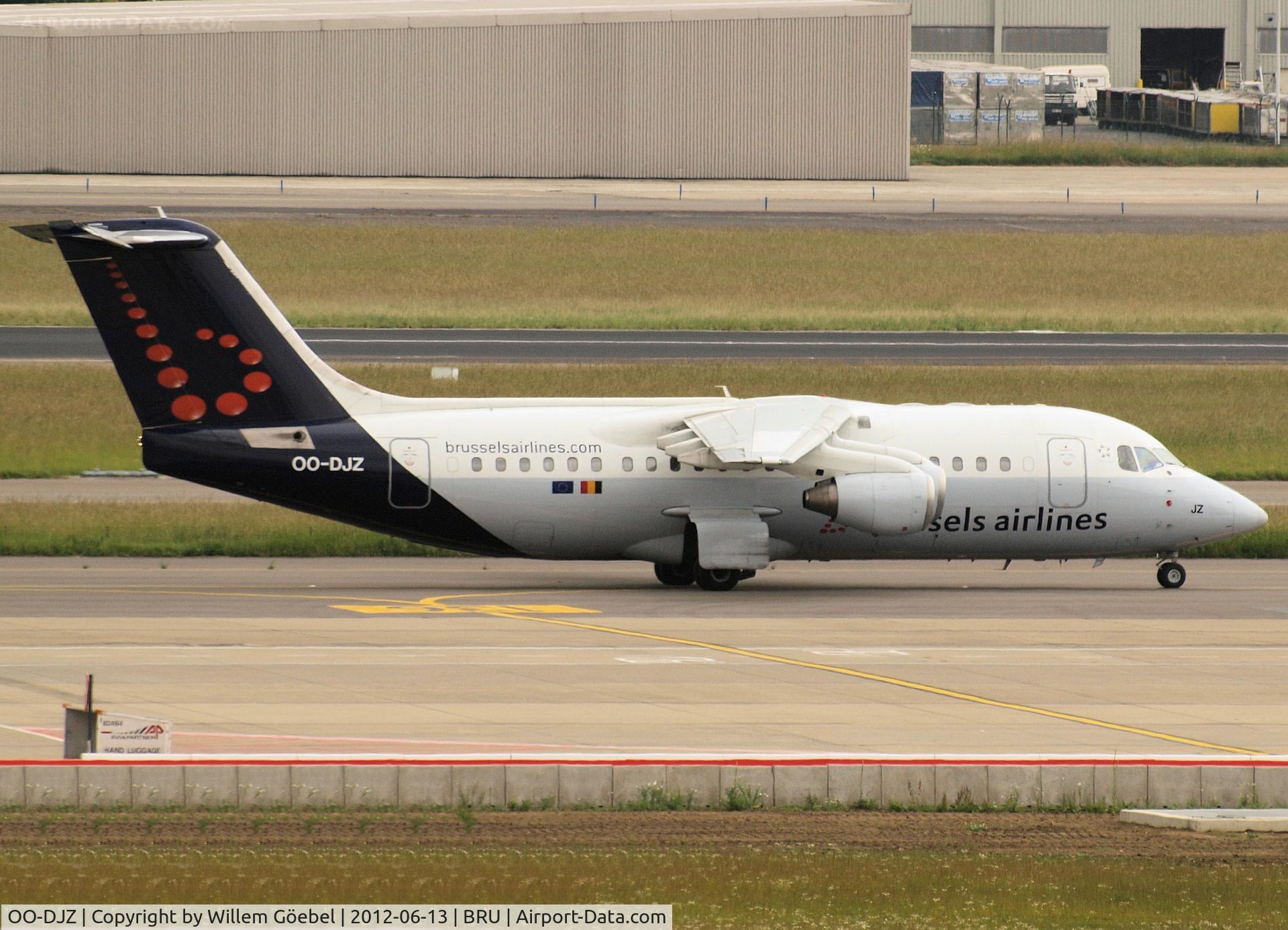 OO-DJZ, 1997 British Aerospace Avro 146-RJ85 C/N E.2305, Taxi to the runway of Brussels Airport