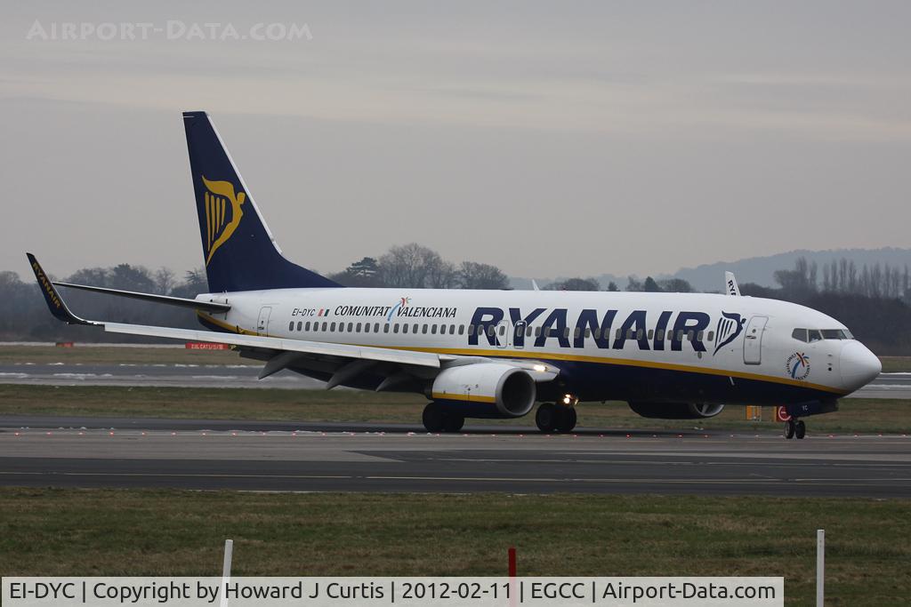 EI-DYC, 2008 Boeing 737-8AS C/N 36567, Operated by Ryanair.